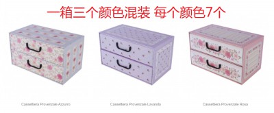 [9993000003182] CASSETTIERA 2 CASSETTI ORIZZONTALE PROVENZALE AZZU