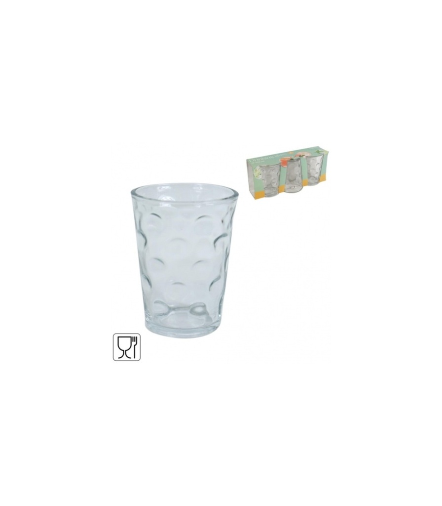 [745125102887] MIREL DRINKING GLASS TRIS BICCHIERI ACQUA 200 ML