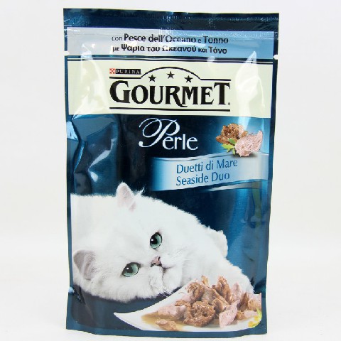 [7613033580130] GOURMET PERLE DUETTI PESCE E TONNO GR.85