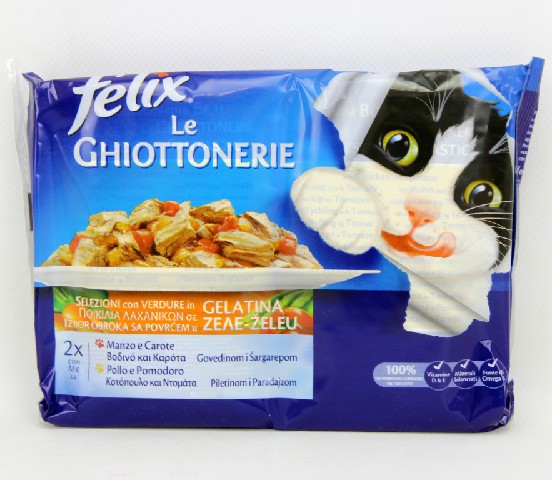 [7613033809675] FELIX LE GHIOT. 100GRX4 MANZO/CAROTE/VERD.