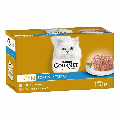 [7613035464179] GOURMET GOLD TORTINI GR.85X4 SALMONE/TONNO