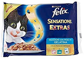 [7613035836679] FELIX SENSATIONS EXTRAS 100GRX4 SALMONE/FORM