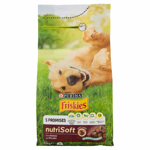 [7613287220110] FRISKIES CANE 1,5KG NUTRISOFT MANZO