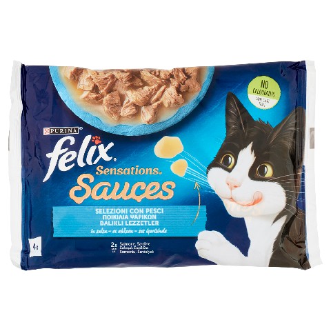 [7613287487674] FELIX SENSATIONS IN SALSA 85GRX4 SALMON/SARD