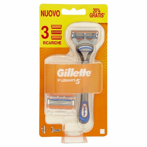 [7702018478996] GILLETTE FUSION5 MANUAL RASOIO + 3 RICARICHE