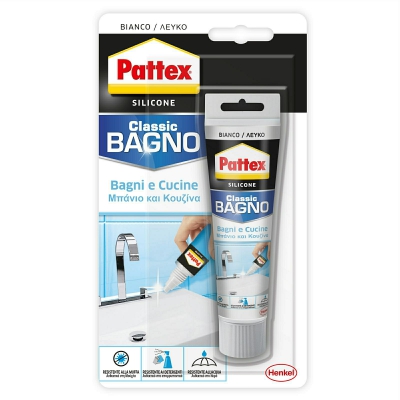 [8000053131708] PATTEX SILICONE PER BAGNI E CUCINE BIANCO 50ML