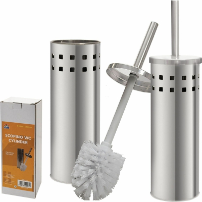 [8000061045714] SCOPINO WC CYLINDER D9,5 CM 38,5H INOX