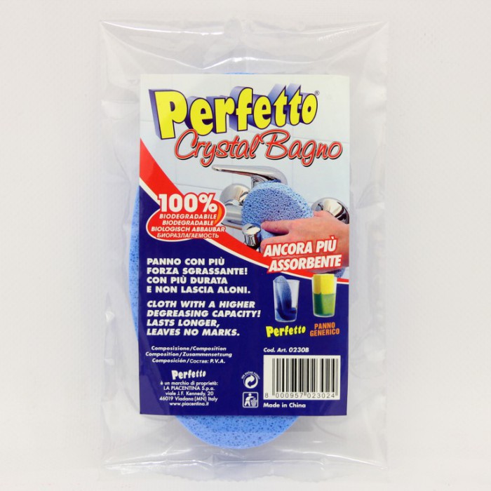 [8000957023024] SPUGNA OVALE *PERFETTO CRYSTALBAGNO*