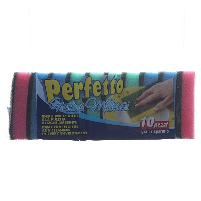 [8000957024663] PERFETTO SPUGNA ABRASIVA NETTINA MILLEUSI 10PZ