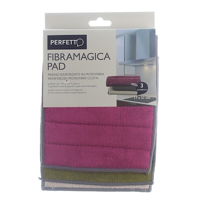 [8000957026322] PERFETTO PANNO FIBRAMAGICA PAD 17X21CM 3PZ