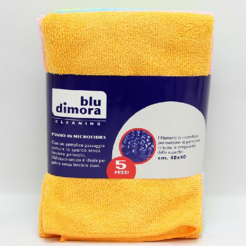 [8000957097001] SET 5 PANNI MICROFIBRA MULTIUSO *BLUFIBRA* CM 40X4