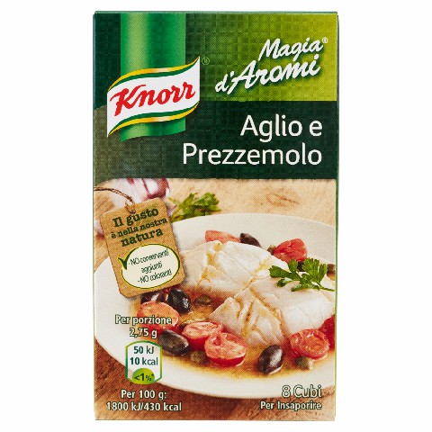 [8001080028986] KNORR MAGIA DI AROMI 8 DADI AGLIO PREZZEMOLO