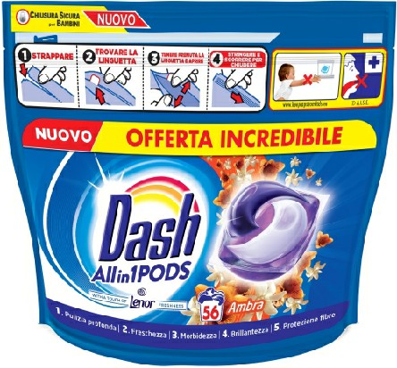 [8001090564016] DASH PODS 56PZ AMBRA