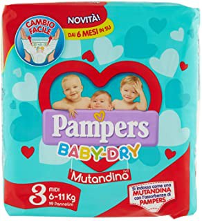 [8001090957054] PAMPERS BABY DRY MUT MIDI SP X19