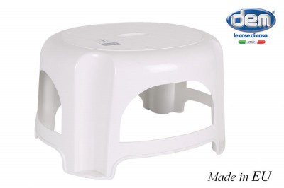 [8001158926442] SGABELLO-PASSO 29X25X18.5CM BIANCO SABI