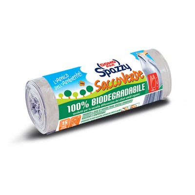 [8001410076052] DOMOPAK SPAZZY BIODEGRADABILE 20LTX15PZ 42X67CM