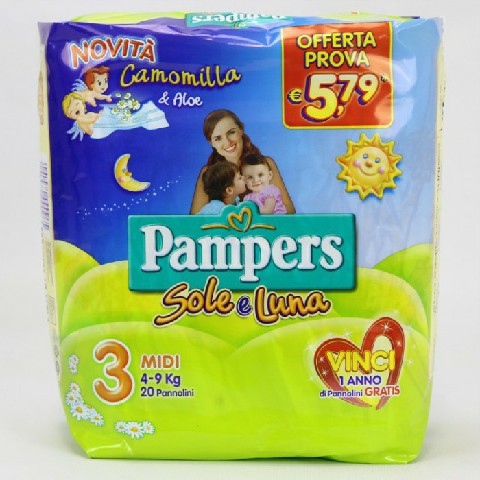 [8001480090965] PAMPERS SOLELUNA  MIDI 20PZ