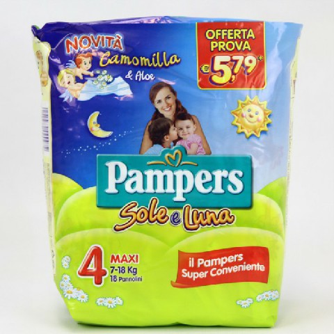 [8001480090972] PAMPERS SOLELUNA MAXI 18PZ N4