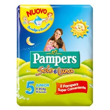 [8001480090989] PAMPERS SOLELUNA JUNIOR 16PZ N5