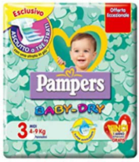 [8001480092204] PAMPERS BABY DRY 3 MIDI 20PZ