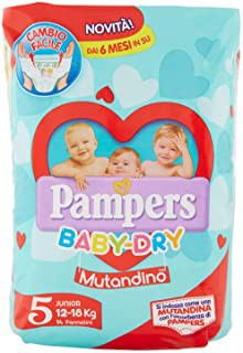 [8001480300125] PAMPERS BABY DRY MUTANDINO 5 JUNIOR 14 PZ.