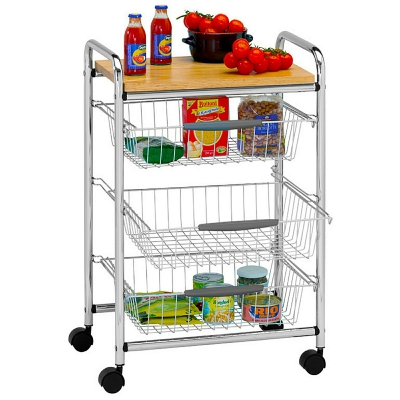 [8001579050030] CARR. DA CUCINA CROMATO ELEGANCE CON RIPIANO E 3 C