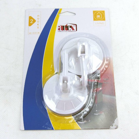 [8001579997632] VENTOSA CON GANCIO HOOKS SET. 2 PZ. DIAM. 70 MM