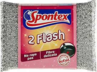 [8001700001207] SPONTEX SPUGNA ABRASIVA FLASH 2PZ