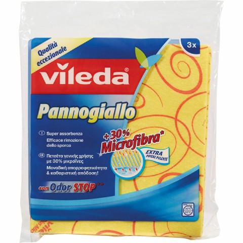 [8001940005843] VILEDA PANNOGIALLO C/ODOR STOP 3PZ