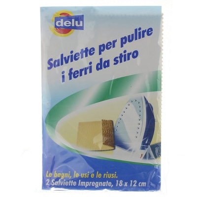 [8001940009261] SALVIETTE PULIZIA FERRO DA STIRO 18X12CM 2PZ