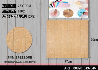 [8002013497046] ADESIVO PER PARETE 77X70CM 8MM