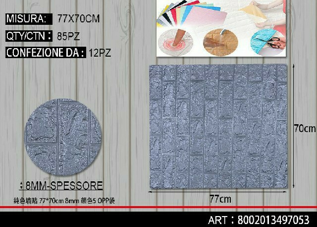 [8002013497053] ADESIVO PER PARESTE 77X70CM 8MM