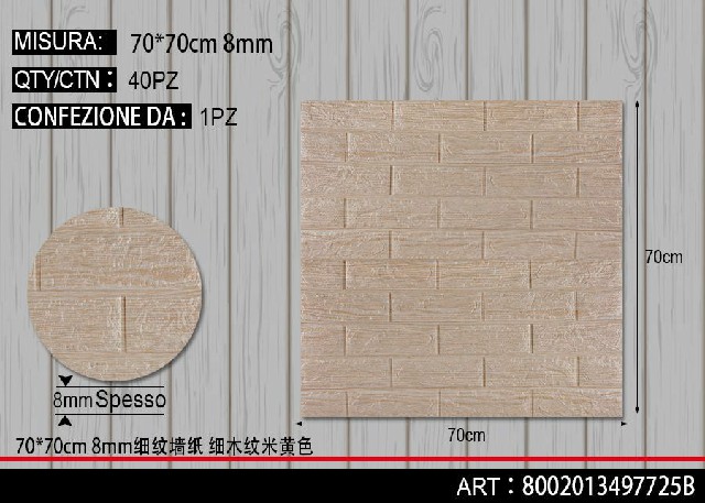 [8002013497725] ADESIVO PER PARETI 70X70CM 8MM