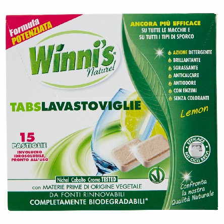 [8002295062741] WINNI S LAVASTOVIGLIE TABS 15PZ LIMONE