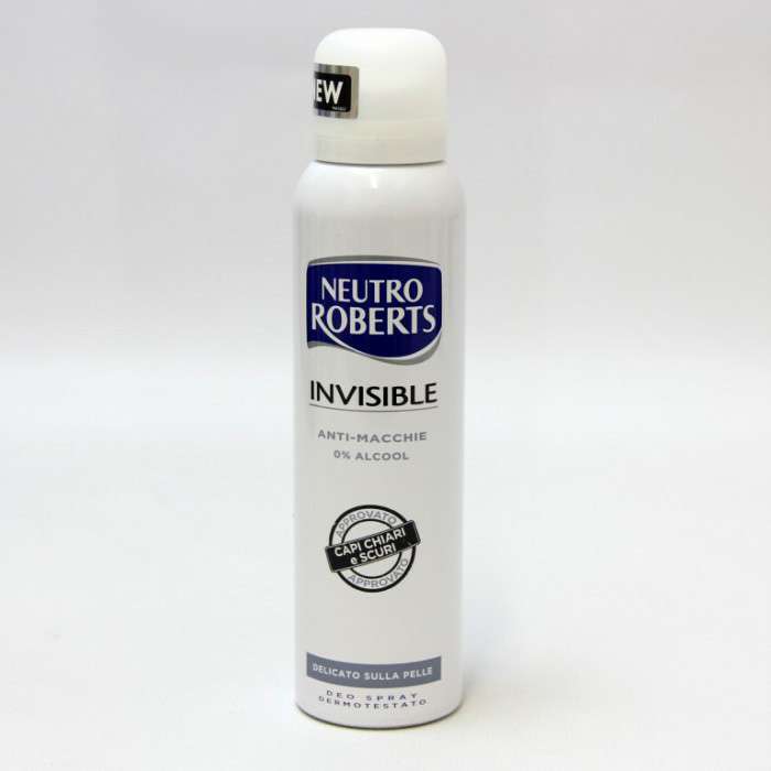 [8002410008623] ROBERTS DEO SPRAY 150ML INVISIBLE