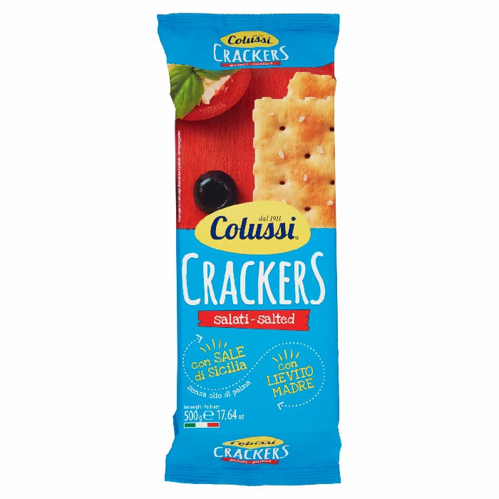 [8002590045340] COLUSSI CRACKERS 500GR SALATI NO PALMA