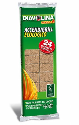 [8002840153306] DIAVOLINA ACCENDIGRILL ECOLOGICO 24 CUB