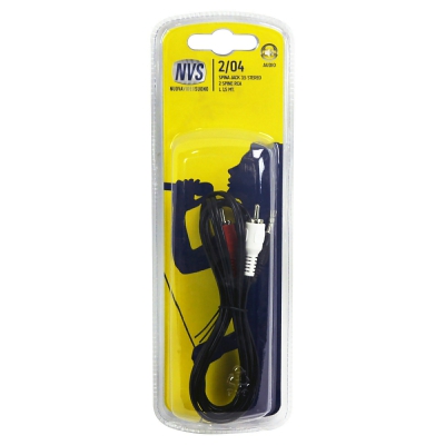 [8002976002042] ADATTATORE JACK 3,5M/2 RCA M 1,5MT