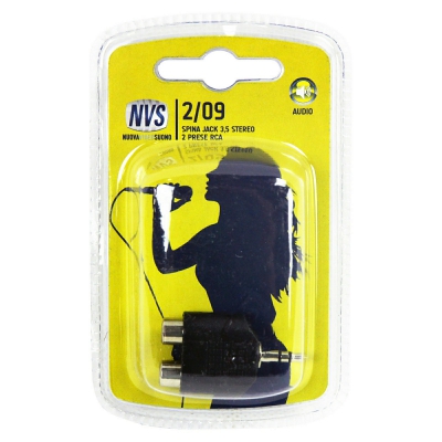 [8002976002097] ADATTATORE SPINA JACK 3,5MM 2 PRESE RCA