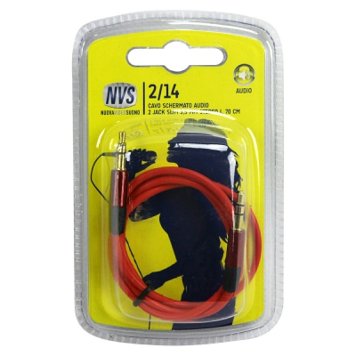 [8002976002141] CAVO AUDIO 2 JACK SLIM 3,5MM STEREO L 70CM