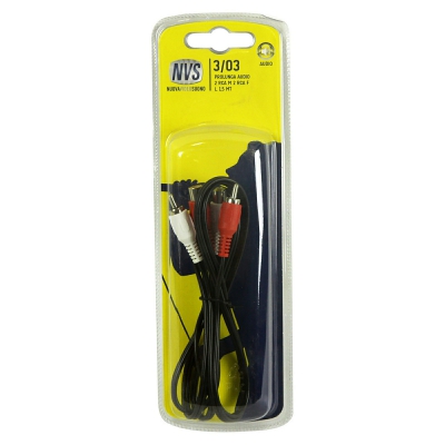 [8002976003032] CAVO AUDIO 2 RCA M/2 RCA F L 1,5 MT