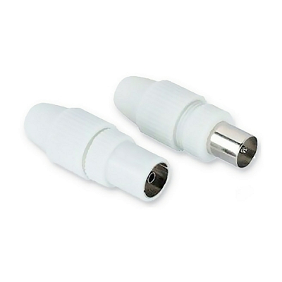 [8002976009232] 1 SPINA + 1 PRESA ANTENNA TV COAX 9,5MM IEC 75OHM