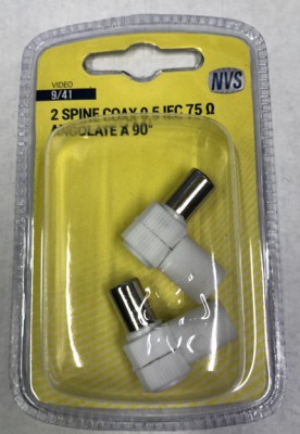 [8002976009416] 2 SPINE COAX 9,5MM IEC 75OHM A 90°