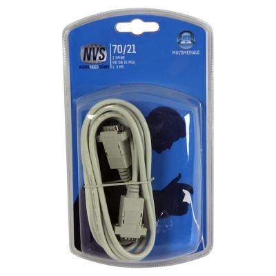 [8002976070218] CAVO PC/VIDEO VGA M-M HD DB 15 POLI 3MT