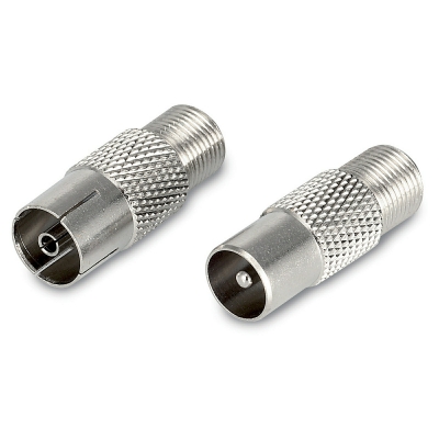[8002976081023] ADATTATORI CONNETTORE ANTENNA 1F-M+1 F-F IEC 9,5MM