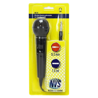 [8002976870016] MICROFONO DINAMICO JACK 6,3MM CAVO 1,5 MT