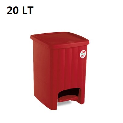 [8003507212756] PATTUMIERA MARGHERITA A PEDALE 20LT ROSSO