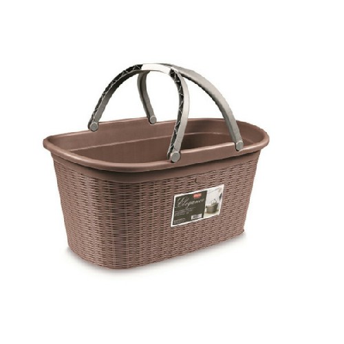 [8003507302013] CESTA ELEGANCE C/MANICI PZ.8 TORTORA