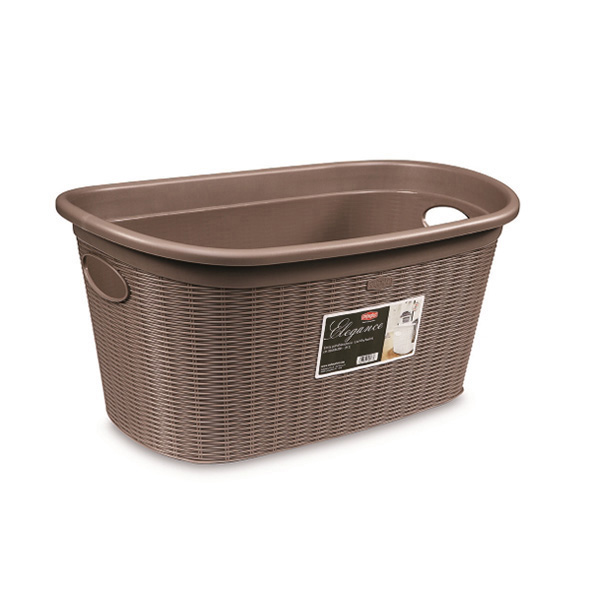 [8003507302112] CESTA PORTABIANCHERIA ELEGANCE TORTORA
