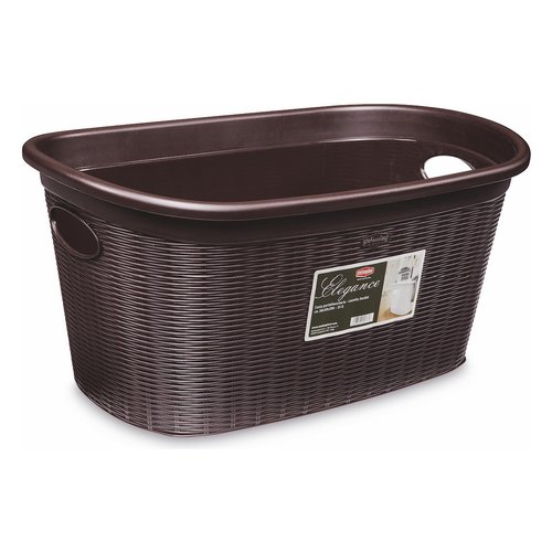 [8003507302129] CESTA PORTABIANCHERIA ELEGANCE MOKA